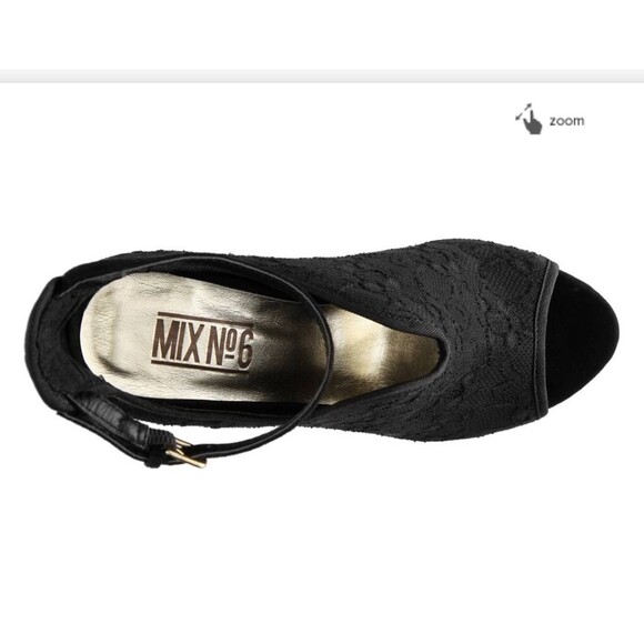 Mix No 6 black Muse Pumps / Heels / Peep toe / shoe - Picture 10 of 11